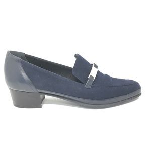 Rangoni Firenze Dress Flats Navy Blue Leather Size 7.5 AA